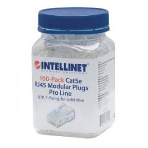 Wtyk Intellinet RJ45 8P/8C UTP Cat.5/drut 100szt.