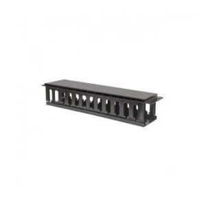 Organizer kabli Techly Rack 19" 2U, czarny