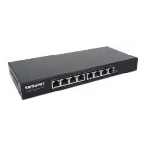 Switch niezarządzalny Intellinet 8x 10/100/1000 Mbps PoE+ 85W zasilanie przez port PoE 90W