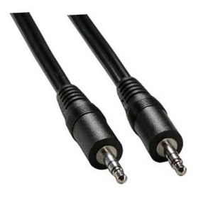 Audio Kabel Jack (3,5mm) M - Jack (3,5mm) M, 1.2m, czarna, Logo
