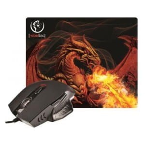Mysz przewodowa Rebeltec optyczna Gaming + podkładka Rebeltec RED DRAGON USB