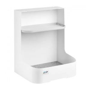 Pojemnik podbiurkowy / organizer z półką na akcesoria Ergo Office, biały, max. 5kg, ER-442