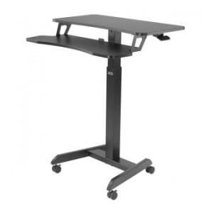 Stacja robocza, mobilna, z regulacją wysokości i podwójną platformą Ergo Office, do pracy w pozycji stojącej, biała max. 8kg ER-444 B