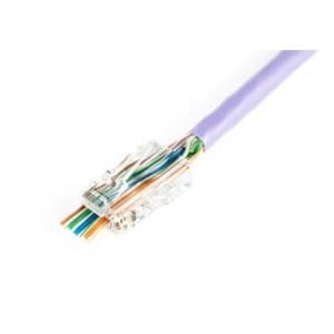 Wtyk RJ45 (8P8C) przelotowy DIGITUS kat.5e nieekranowany, AWG 26-24, opakowanie 100 szt.