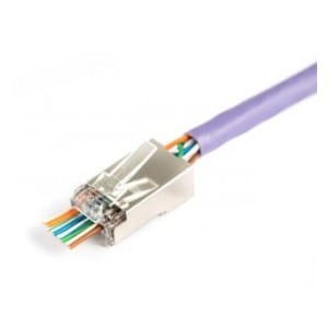 Wtyk RJ45 (8P8C) przelotowy DIGITUS kat.5e, ekranowany, AWG 26-24, opakowanie 100 szt.