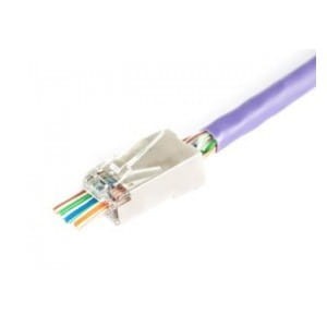 Wtyk RJ45 (8P8C) przelotowy DIGITUS kat.6 ekranowany, AWG 26-24, opakowanie 100 szt.