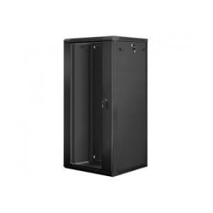 Szafa instalacyjna wisząca 19" 27U 600x600 czarna Lanberg (flat pack) - USZ OPAK