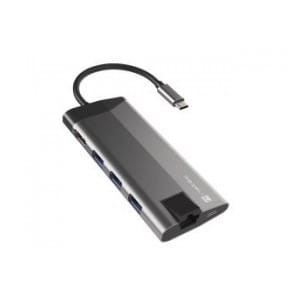 Stacja dokująca USB Natec Fowler Plus Multiport USB-C PD, 3x USB 3.0, HDMI 4K, RJ45, USB-C, SD, Micro SD