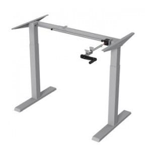 Biurko ręczna regulacja wys. Ergo Office ER-402 G, max 70 kg, max wys 123cm, bez blatu do pracy stojąco siedzącej, szare