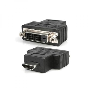 Video redukcja, HDMI M - DVI (24+1) F, czarna, Logo