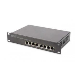Switch niezarządzalny DIGITUS Gigabit 10" Rack 8x10/100/1000Mbps Base-TX, metalowa obudowa