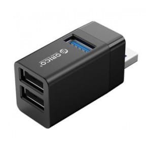 Hub USB Orico MINI-U32-BK-BP mini bez kabla 3 porty USB-A 3.1 i 2.0