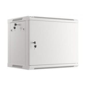 Szafa instalacyjna Rack wisząca 19" 9U 600x450 szara drzwi metalowe Lanberg (flat pack)