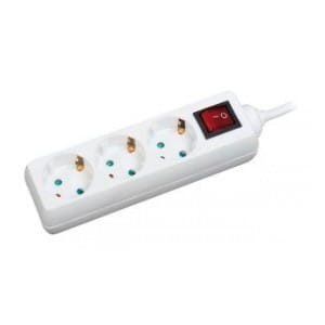 Listwa zasilająca LogiLink LPS206 3 gniazda ON/OFF 1,4m biała
