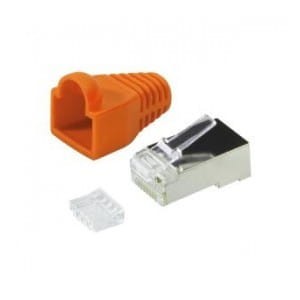Wtyk RJ45 CAT.6 FTP LogiLink MP0022O z osłonką, pomarańczowy 100szt