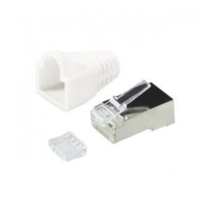 Wtyk RJ45 CAT.6 FTP LogiLink MP0022W z osłonką, biały 100szt