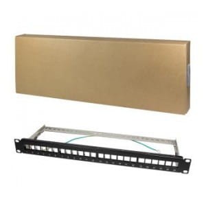Patch panel 19" LogiLink NK4042 24 x keystone, 1U, ekranowany, czarny