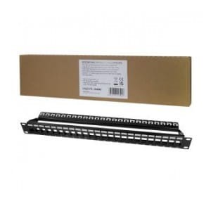 Patch panel 19" LogiLink NK4043 24 x keystone, 1U, nieekranowany, czarny