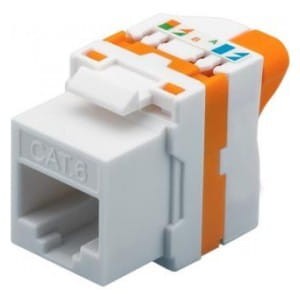 Moduł Keystone Techly RJ45 U/UTP Cat.6 samozaciskowy biały
