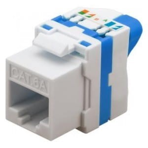 Moduł Keystone Techly RJ45 U/UTP Cat.6a samozaciskowy biały