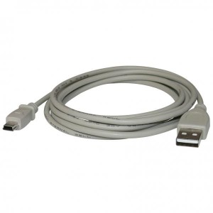 USB kabel (2.0), USB A M - miniUSB (M), 1.8m, czarny