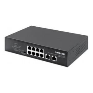 Switch niezarządzalny Intellinet 8x 10/100/1000 Mbps PoE+ 120W + 2x RJ45 Uplink desktop/rack