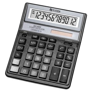 Eleven Kalkulator SDC-888X-BK, czarna, biurkowy, 12 miejsc