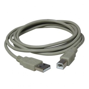Logo USB kabel (2.0), USB A M - USB B (M), 5m, czarny, blistr