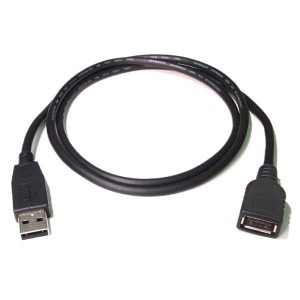 Przedłużacz USB (2.0), USB A M - USB A F, 0.3m, biała