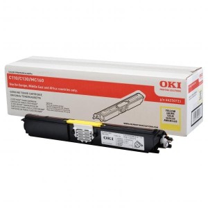OKI oryginalny toner 44250721, yellow, 2500s, OKI C110, 130n, MC160, O