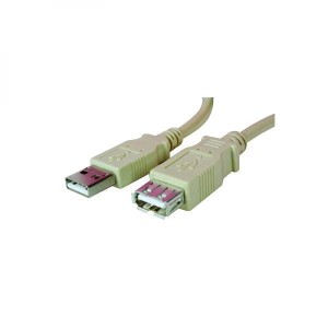 Przedłużacz USB (2.0), USB A M - USB A F, 5m, szary