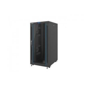 Szafa instalacyjna stojąca 19" 27U 800x1000 LCD Drzwi Szklane czarna Lanberg (flat pack)