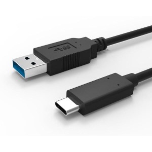 USB kabel (2.0), USB A M - USB C (M), 1m, czarny
