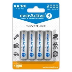 Akumulatorki AA/R6 everActive Silver Line 2000 mAh 4 sztuki - USZ OPAK