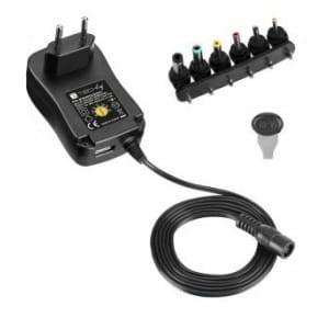 Zasilacz sieciowy Techly Uniwersalny Regulowany 3-12V 2.25A 27W USB 5V 1A