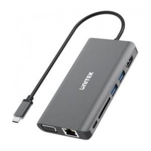 Hub USB-C Unitek D1019B 3.1 8w1, Power Delivery 100W