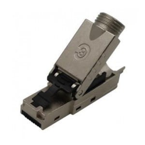 Wtyk Techly RJ45 Cat8.1 STP samozaciskowy czarny