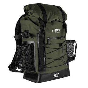 Outdoor batoh, zielony, poliuretan, 63-131, wodoodporny, regulowane ramiączka, Neo Tools