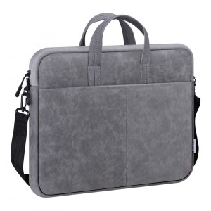 Torba na  notebook 15,6", SOLID, szara, imitacja skóry, Defender