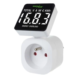 Miernik energii GreenBlue, watomierz, 16A, max. 3680W, podtrz.pamięci, GB620 E