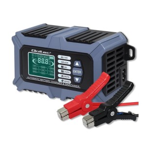 Ładowarka mikroprocesorowa Qoltec z testerem baterii i funkcją naprawy 12V | 6A | LCD | Prostownik do akumulatora AGM LiFePO4 GEL