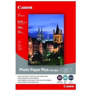 Canon Photo Paper Plus Semi-G, SG-201 S, foto papier, półpołysk, satynowy typ 1686B015, biały, 10x15cm, 4x6", 270 g/m2, 50 szt., a