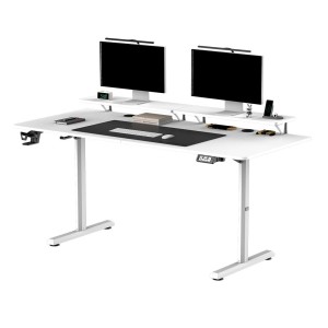 Biurko, elektycznie regulowany, 160X70 cm, 72-117 cm, HIGHLANDER XXL WHITE, biały, ULTRADESK