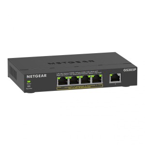 Switch niezarządzalny Netgear GS305Pv3 5x 100M/1G (4xPoE+ 63W)
