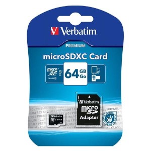 Verbatim Karta  pamięci Micro Secure Digital Card Premium, 64GB, micro SDXC, 44084, UHS-I U1 (Class 10), z adapterm