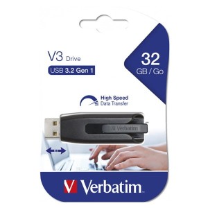 Verbatim USB flash disk, USB 3.0, 32GB, V3, Store N Go, czarny, 49173, USB A, z wysuwanym złączem
