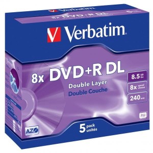 Verbatim DVD+R DL, Double Layer Matt Silver, 43541, 8.5GB, 8x, jewel box, 5-pack, bez możliwości nadruku, 12cm, do archiwizacji da