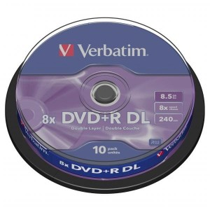 Verbatim DVD+R DL, Double Layer Matt Silver, 43666, 8.5GB, 8x, spindle, 10-pack, bez możliwości nadruku, 12cm, do archiwizacji dan