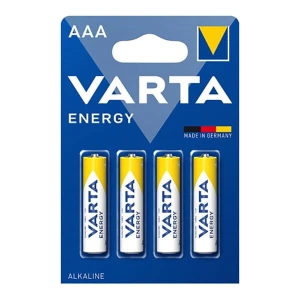 Bateria alkaliczna, paluszek, AAA, 1.5V, Varta, blistr, 4-pack, VAL-LR3E, Energy