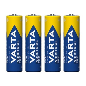 Bateria alkaliczna, paluszek, AA, 1.5V, Varta, folia, 4-pack, VAR-LR6IND, Industrial Pro